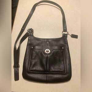 Coach Black Leather Shoulder Bag